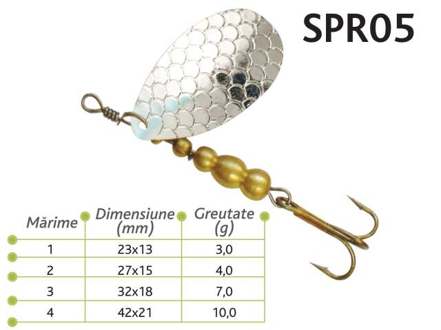 Lingurite rotative Spr 05 Baracuda 3g/4g/7g/10g