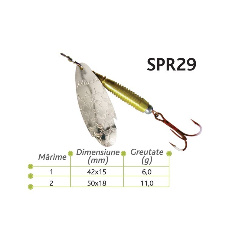 Lingurite rotative Spr 29 Baracuda 6g/11g 11g