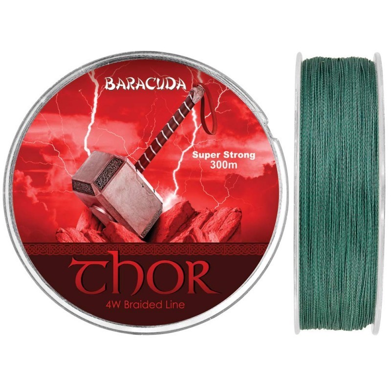 Fir textil Baracuda Thor 300 m, culoare verde 0.33 mm