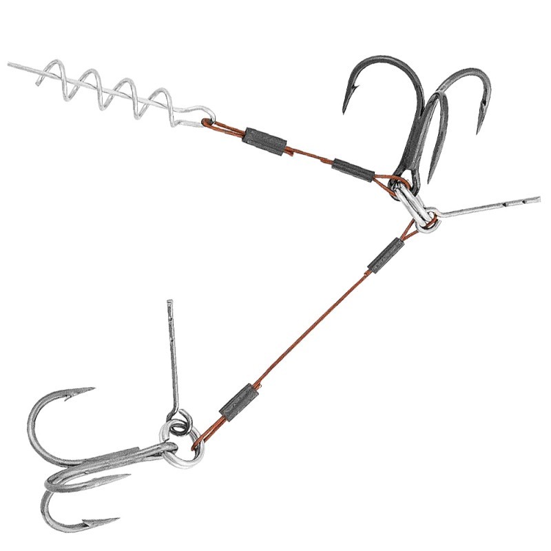 Sistem aditional cu doua ancore (1x7) pentru pescuit la twister 9 cm, 1 buc/blister
