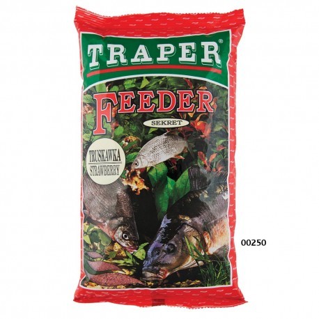 Nada de baza Traper feeder SEKRET, 1 kg, aroma capsuni pentru platica, scobar, lin, caras, clean