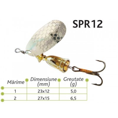 Lingurite rotative Spr 12 Baracuda 5g/ 6.5g