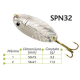 Lingurite oscilante Spn 32 Baracuda 9.5G/11.5G