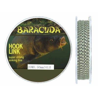 Fir Textil Hook Link B Baracuda pentru crap rezistenta 15.4kg