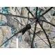Umbrelă cu perete lateral Delphin CLASSA CAMO, 250 cm diametru, snururi + cuie fixare, husa de transport